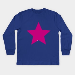 XHOZUCAN | STAR | magenta Kids Long Sleeve T-Shirt